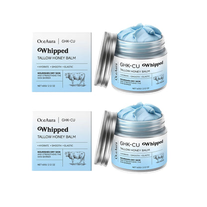 GHK-Cu Infused Beef Tallow Honey Balm – Deep Hydration and Brightening Whipped Cream for All Skin Types